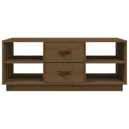 Berkfield Home Coffee Table Honey Brown 100x50x41 cm Solid Wood Pine - Size: 100 x 50 x 41 cm - thumbnail 5