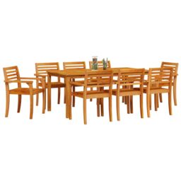 Berkfield Home 9-Piece Garden Dining Set - Made of Solid Acacia Wood - thumbnail 3