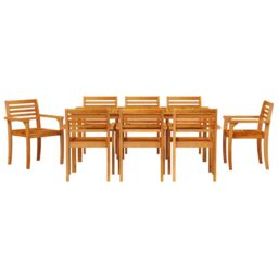 Berkfield Home 9-Piece Garden Dining Set - Made of Solid Acacia Wood - thumbnail 6