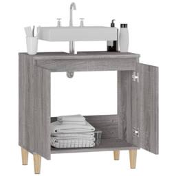 Berkfield Home Sink Cabinet Grey Sonoma 58x33x60 cm Engineered Wood - Size: 58 x 33 x 60 cm - thumbnail 5