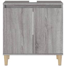 Berkfield Home Sink Cabinet Grey Sonoma 58x33x60 cm Engineered Wood - Size: 58 x 33 x 60 cm - thumbnail 6