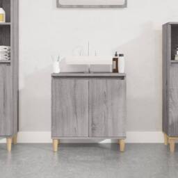 Berkfield Home Sink Cabinet Grey Sonoma 58x33x60 cm Engineered Wood - Size: 58 x 33 x 60 cm - thumbnail 1