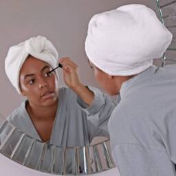 Duncan Stewart Personalised Microfibre Hair Turban Towel in White - thumbnail 3