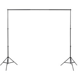 Berkfield Home Photo Studio Kit with 5 Coloured Backdrops & Adjustable Frame in Black - thumbnail 3