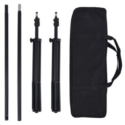 Berkfield Home Photo Studio Kit with 5 Coloured Backdrops & Adjustable Frame in Black - thumbnail 4