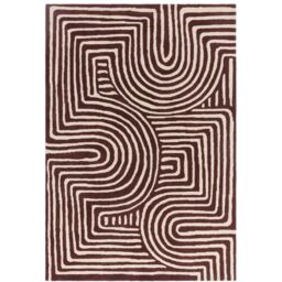 The Rug Shop UK Brown Handmade Wool Modern Abstract Easy To Clean Area Rug - Size: 200 cm x 290 cm - thumbnail 5