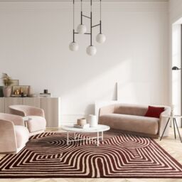 The Rug Shop UK Brown Handmade Wool Modern Abstract Easy To Clean Area Rug - Size: 200 cm x 290 cm - thumbnail 1