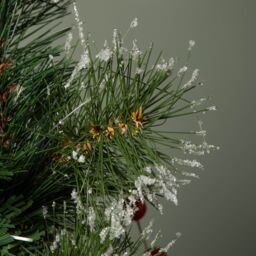 Samuel Alexander 50cm Mini Christmas Tree with Red Berries, Pinecones & Frosted Tips in Burlap Base in Green - thumbnail 6