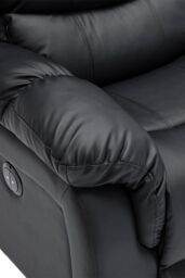 More4Homes Seattle 2 Seater Electric High Back Bonded Leather Recliner Sofa in Black - thumbnail 6