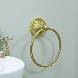 Melody Maison Luxe Gold Ring Towel Holder - Size: 60 cm x 100 cm - thumbnail 2