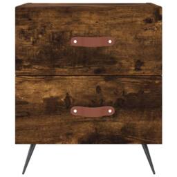 Berkfield Home Bedside Cabinets 2 pcs Smoked Oak 40x35x47.5 cm Engineered Wood in Brown - thumbnail 6