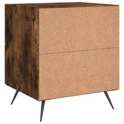 Berkfield Home Bedside Cabinets 2 pcs Smoked Oak 40x35x47.5 cm Engineered Wood in Brown - thumbnail 9