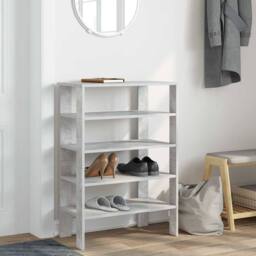 Berkfield Home Shoe Rack Concrete Grey 61x32x87.5 cm Engineered Wood - thumbnail 1