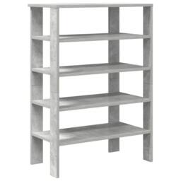 Berkfield Home Shoe Rack Concrete Grey 61x32x87.5 cm Engineered Wood - thumbnail 3