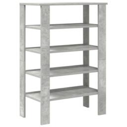 Berkfield Home Shoe Rack Concrete Grey 61x32x87.5 cm Engineered Wood - thumbnail 6
