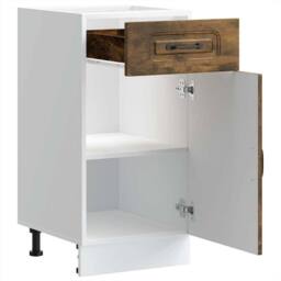 Berkfield Home Kitchen Base Cabinet Kalmar Smoked Oak Engineered Wood in Brown - thumbnail 5