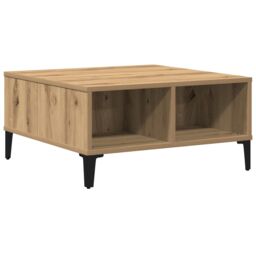 Berkfield Home Coffee Table Artisan Oak 60x60x30 cm Engineered Wood in Brown - Size: 60 x 60 x 30 cm - thumbnail 7