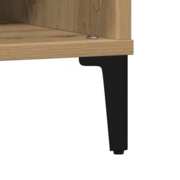 Berkfield Home Coffee Table Artisan Oak 60x60x30 cm Engineered Wood in Brown - Size: 60 x 60 x 30 cm - thumbnail 9