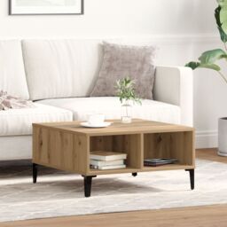 Berkfield Home Coffee Table Artisan Oak 60x60x30 cm Engineered Wood in Brown - Size: 60 x 60 x 30 cm