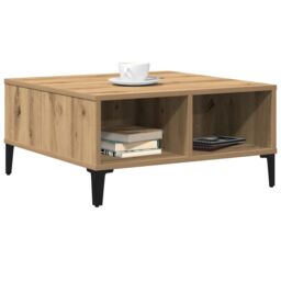 Berkfield Home Coffee Table Artisan Oak 60x60x30 cm Engineered Wood in Brown - Size: 60 x 60 x 30 cm - thumbnail 3