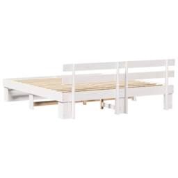 Berkfield Home Traditional with Headboard White 180 x 200 cm Solid pine wood - thumbnail 7