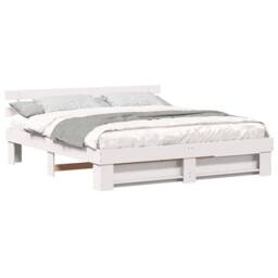Berkfield Home Traditional with Headboard White 180 x 200 cm Solid pine wood - thumbnail 1
