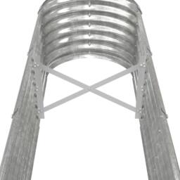 Berkfield Home Garden Raised Bed Powder-coated Steel 332x40x36 cm Silver - Size: 332 x 40 x 36 cm - thumbnail 5