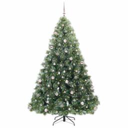 Berkfield Home Artificial Christmas Tree with 300 LEDs Green 240 cm PE & PVC - thumbnail 3