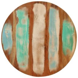 Berkfield Home Coffee Table √ò50x35 cm Solid Wood Reclaimed & Steel - Size: 50x35 cm - thumbnail 3