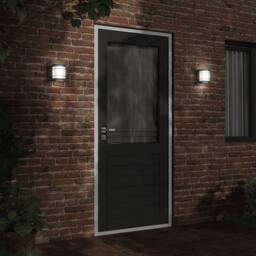 Berkfield Home Outdoor Wall Light Black Stainless Steel - thumbnail 1