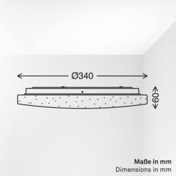 BRILONER White Ceiling Light LED Starry Sky Colour Changing CCT Bedroom 340mm - thumbnail 5
