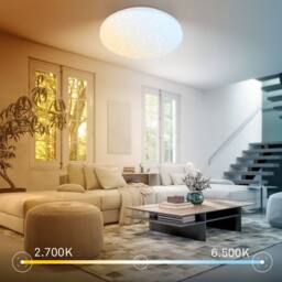 BRILONER White Ceiling Light LED Starry Sky Colour Changing CCT Bedroom 340mm - thumbnail 7