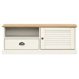 Berkfield Home TV Cabinet VIGO White 106x40x40 cm Solid Wood Pine - Size: 106 x 40 x 40 cm - thumbnail 5