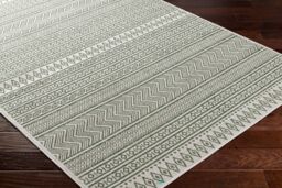 Livabliss Eagean Geometric Blue Beige Yellow Pink In- & Outdoor Rug in Green - Size: 160 cm diameter - thumbnail 6