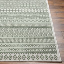 Livabliss Eagean Geometric Blue Beige Yellow Pink In- & Outdoor Rug in Green - Size: 160 cm diameter - thumbnail 5