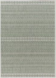 Livabliss Eagean Geometric Blue Beige Yellow Pink In- & Outdoor Rug in Green - Size: 160 cm diameter - thumbnail 2