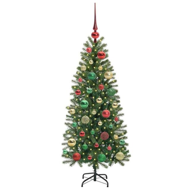 Berkfield Home Elegant Artificial Christmas Tree with 150 LEDs Green 120 cm PE a - image 1