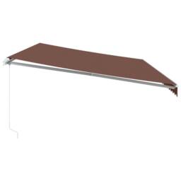 Berkfield Home Manual Retractable Awning Brown 600x350 cm - thumbnail 4