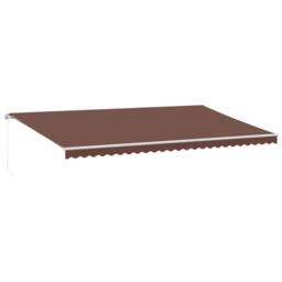 Berkfield Home Manual Retractable Awning Brown 600x350 cm - thumbnail 2