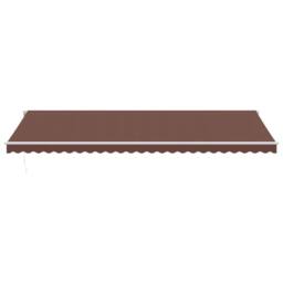 Berkfield Home Manual Retractable Awning Brown 600x350 cm - thumbnail 3