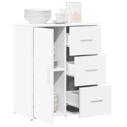 Berkfield Home Sideboard White 60x31x70 cm Engineered Wood - Size: 60 x 31 x 70 cm - thumbnail 4