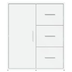 Berkfield Home Sideboard White 60x31x70 cm Engineered Wood - Size: 60 x 31 x 70 cm - thumbnail 5