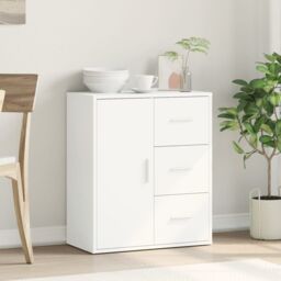 Berkfield Home Sideboard White 60x31x70 cm Engineered Wood - Size: 60 x 31 x 70 cm - thumbnail 3
