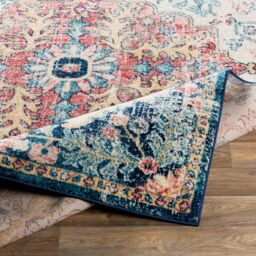 Livabliss Murat-Vintage Blue Yellow Grey Traditional Boho Living Dining Bedroom Rug - Size: 200 cm x 275 cm - thumbnail 4