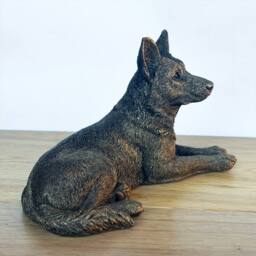 Animal Crackers German Shepherd Dog Figurine, Leonardo Reflections, Gift Boxed in Bronze - thumbnail 6