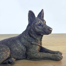 Animal Crackers German Shepherd Dog Figurine, Leonardo Reflections, Gift Boxed in Bronze - thumbnail 5