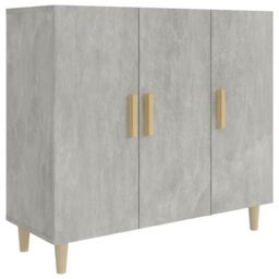 Berkfield Home Sideboard Concrete Grey 90x34x80 cm Engineered Wood - Size: 90 x 34 x 80 cm - thumbnail 2