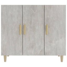 Berkfield Home Sideboard Concrete Grey 90x34x80 cm Engineered Wood - Size: 90 x 34 x 80 cm - thumbnail 3