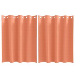 Berkfield Home Curtains with Curtains 2 pcs Terracotta 140 x 140 cm Polyester - thumbnail 2