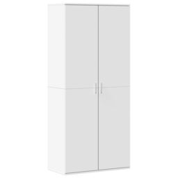 Berkfield Home Shoe Cabinet White 80x39x178 cm Engineered Wood - Size: 80 x 39 x 178 cm - thumbnail 2
